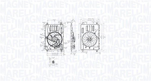 Fan, radiator - 069422857010 MAGNETI MARELLI