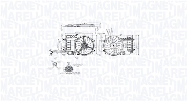 Fan, radiator - 069422858010 MAGNETI MARELLI
