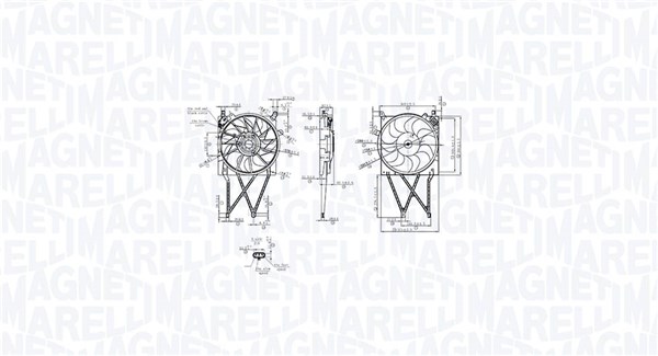 Ventola, Raffreddamento motore - 069422862010 MAGNETI MARELLI