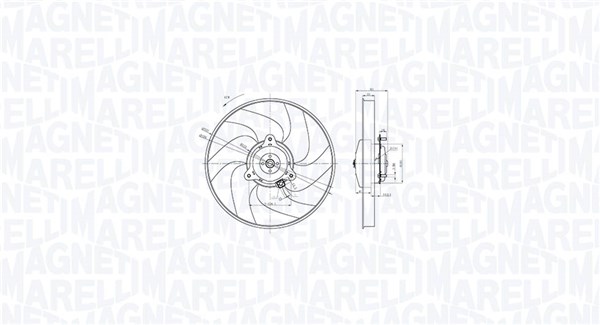 Fan, radiator - 069422866010 MAGNETI MARELLI