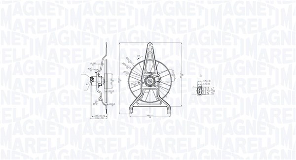 Fan, radiator - 069422867010 MAGNETI MARELLI
