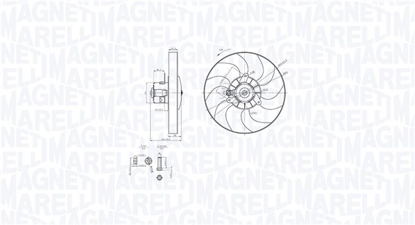 Fan, radiator - 069422868010 MAGNETI MARELLI