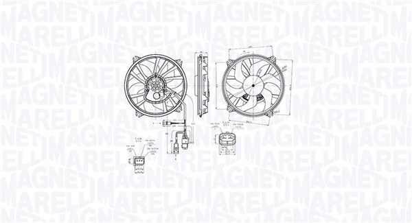 Fan, radiator - 069422870010 MAGNETI MARELLI