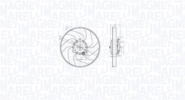 Fan, radiator - 069422871010 MAGNETI MARELLI