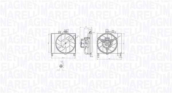 Ventola, Raffreddamento motore - 069422873010 MAGNETI MARELLI
