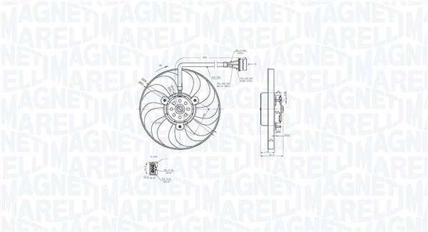 Fan, radiator - 069422876010 MAGNETI MARELLI