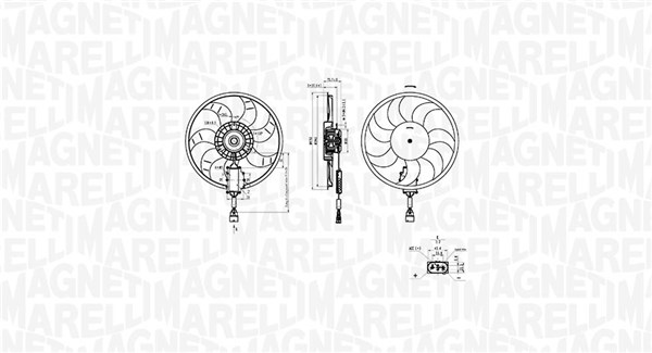 Fan, radiator - 069422882010 MAGNETI MARELLI