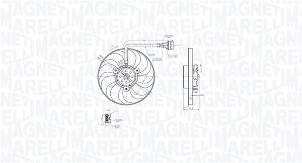 Fan, radiator - 069422883010 MAGNETI MARELLI