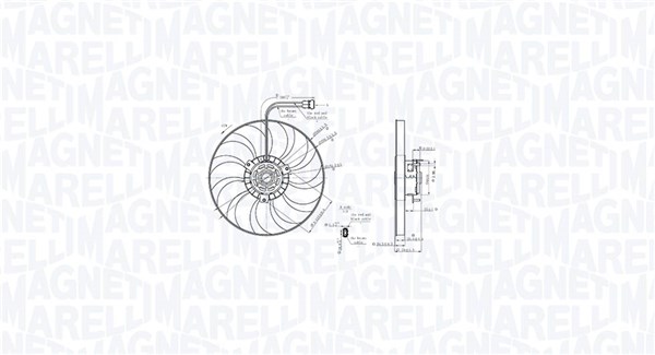Fan, radiator - 069422886010 MAGNETI MARELLI