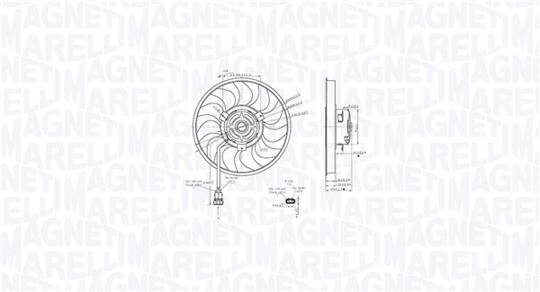 Fan, radiator - 069422888010 MAGNETI MARELLI