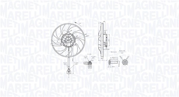 Fan, radiator - 069422890010 MAGNETI MARELLI