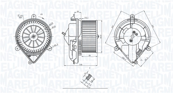 Interior Blower - 069412228010 MAGNETI MARELLI