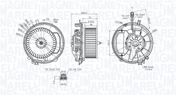 Interior Blower - 069412245010 MAGNETI MARELLI