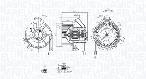 Interior Blower - 069412290010 MAGNETI MARELLI