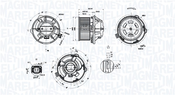 Interior Blower - 069412389010 MAGNETI MARELLI