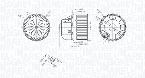Ventilatore abitacolo - 069412729010 MAGNETI MARELLI