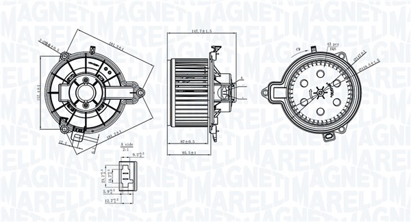 Interior Blower - 069412733010 MAGNETI MARELLI