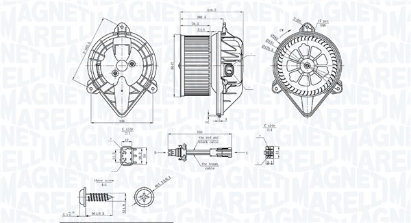 Ventilatore abitacolo - 069412753010 MAGNETI MARELLI