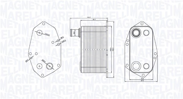 Radiatore olio, Olio motore - 350300000200 MAGNETI MARELLI