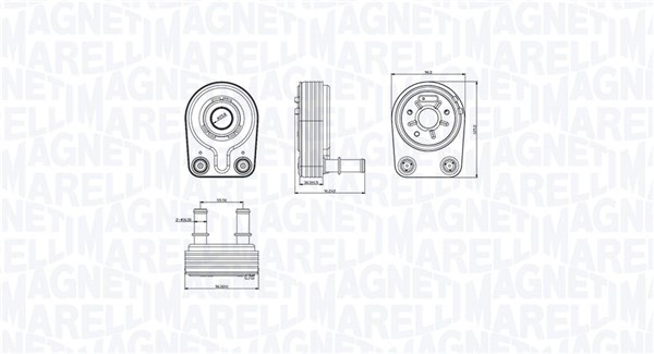 Radiatore olio, Olio motore - 350300001400 MAGNETI MARELLI