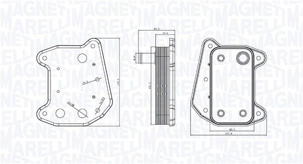 Radiatore olio, Olio motore - 350300001700 MAGNETI MARELLI