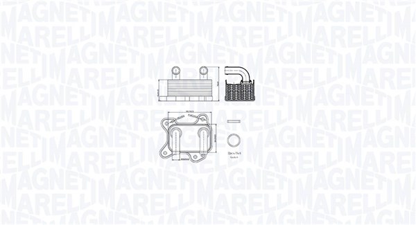 Radiatore olio, Olio motore - 350300002000 MAGNETI MARELLI