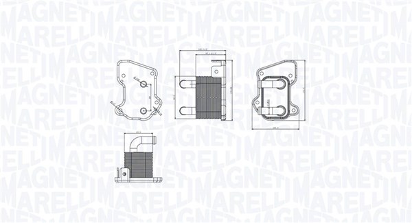 Oil Cooler, engine oil - 350300002200 MAGNETI MARELLI