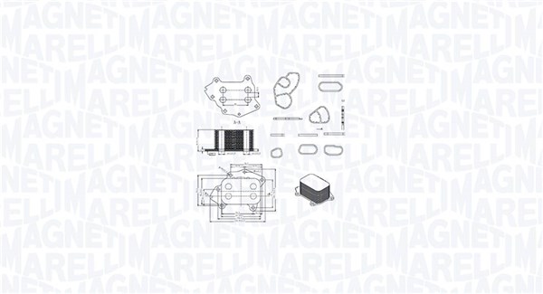 Oil Cooler, engine oil - 350300002400 MAGNETI MARELLI