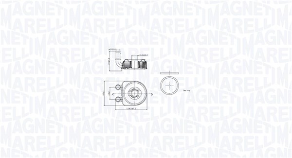 Oil Cooler, engine oil - 350300002500 MAGNETI MARELLI