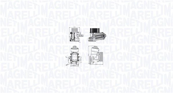 Oil Cooler, engine oil - 350300003400 MAGNETI MARELLI