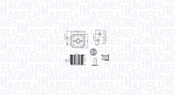 Oil Cooler, engine oil - 350300003500 MAGNETI MARELLI