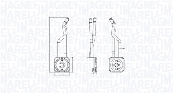 Oil Cooler, engine oil - 350300003800 MAGNETI MARELLI