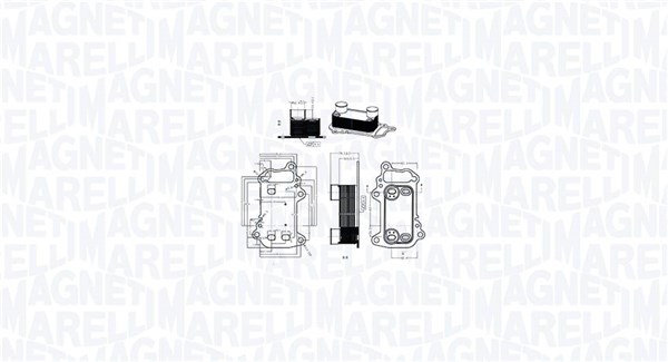 Radiatore olio, Olio motore - 350300003900 MAGNETI MARELLI