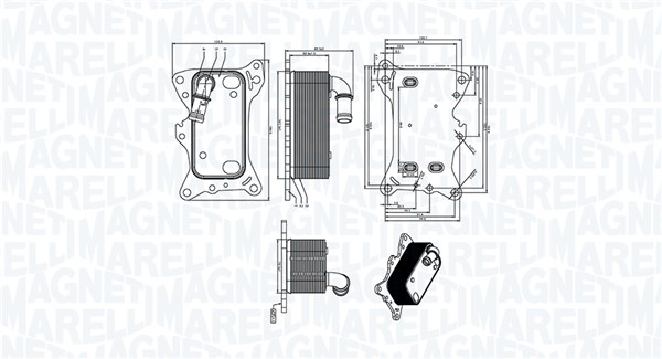 Radiatore olio, Olio motore - 350300006300 MAGNETI MARELLI