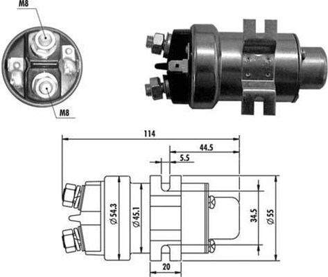 Solenoid Switch, starter - 940113050019 MAGNETI MARELLI