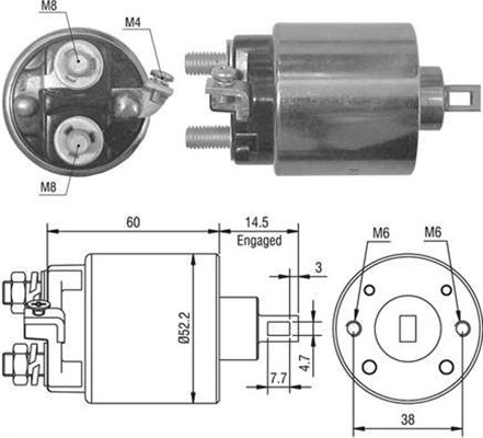 Solenoid Switch, starter - 940113050022 MAGNETI MARELLI