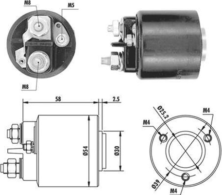 Solenoid Switch, starter - 940113050059 MAGNETI MARELLI