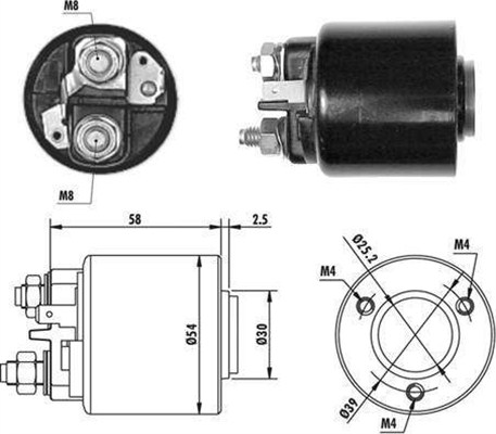 Solenoid Switch, starter - 940113050060 MAGNETI MARELLI