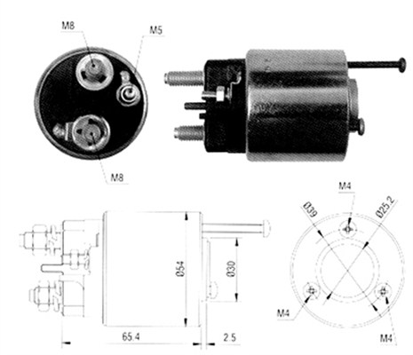 Solenoid Switch, starter - 940113050065 MAGNETI MARELLI