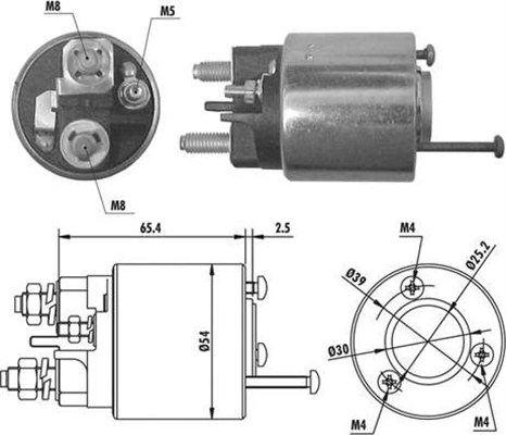 Solenoid Switch, starter - 940113050066 MAGNETI MARELLI