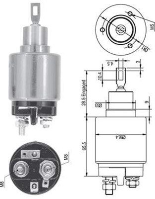 Solenoid Switch, starter - 940113050126 MAGNETI MARELLI