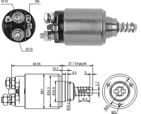 Solenoid Switch, starter - 940113050186 MAGNETI MARELLI