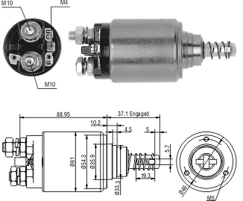 Solenoid Switch, starter - 940113050187 MAGNETI MARELLI