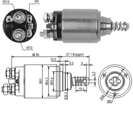 solenoidinis jungiklis, starteris - 940113050189 MAGNETI MARELLI