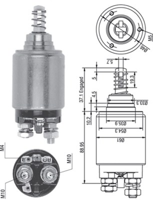 Solenoid Switch, starter - 940113050262 MAGNETI MARELLI