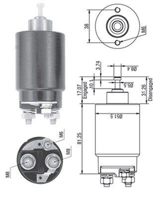 Solenoid Switch, starter - 940113050264 MAGNETI MARELLI
