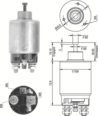 Elettromagnete, Motore d'avviamento - 940113050316 MAGNETI MARELLI