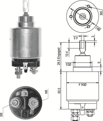 Solenoid Switch, starter - 940113050327 MAGNETI MARELLI