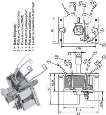 Solenoid Switch, starter - 940113050337 MAGNETI MARELLI