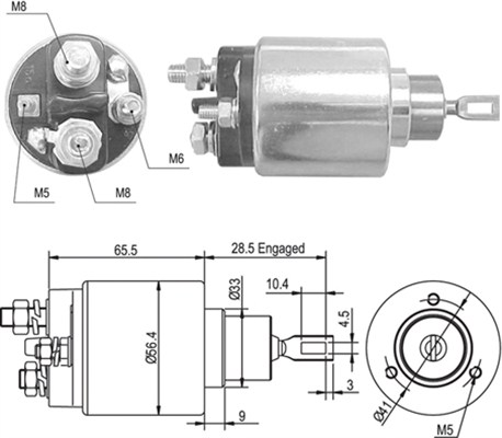 Solenoid Switch, starter - 940113050363 MAGNETI MARELLI